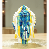 Abstract Buddha Face Figurine