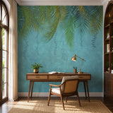 MWA-LWZ-239 | Palm Shade Wallpaper for Living Room & Resort Interiors | 10.76 Sq. Ft. | 1 m × 1 m Roll