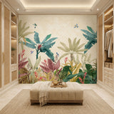 MWA-LWZ-242 | Tropical Harmony Wallpaper for Living Room & Resort Interiors | 10.76 Sq. Ft. | 1 m × 1 m Roll