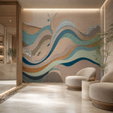 MWA-LWZ-361 | Earth’s Rhythm (Sand) Wallpaper for Living Room & Bedroom Interiors | 10.76 Sq. Ft. | 1 m × 1 m Roll