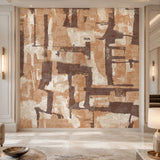 MWA-LWZ-358 | Earthbound Abstract (Copper) Wallpaper for Living Room & Office Interiors | 10.76 Sq. Ft. | 1 m × 1 m Roll