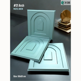 Pastel Green 21 Arch (50cm x 50cm) 3D PVC Wall Panel