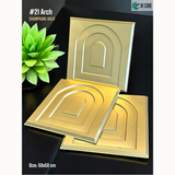 Champagne Gold 21 Arch (50cm x 50cm) 3D PVC Wall Panel