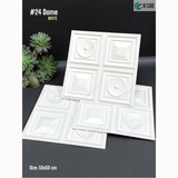 White 24 Dome (50cm x 50cm) 3D PVC Wall Panel