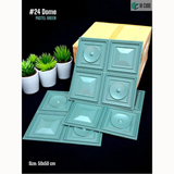 Pastel Green 24 Dome (50cm x 50cm) 3D PVC Wall Panel