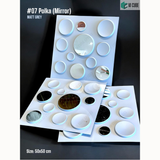 Matt Grey Mirror 07 Polka (50cm x 50cm) 3D PVC Wall Panel