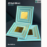 Pastel Green Mirror 19 Vault (50cm x 50cm) 3D PVC Wall Panel