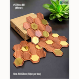 W1 Mirror 13 Hexa (50cm x 50cm) 3D PVC Wall Panel