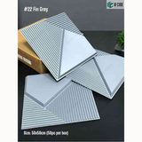 Grey 22 Fin (50cm x 50cm) 3D PVC Wall Panel