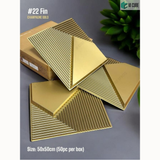 Champagne Gold 22 Fin (50cm x 50cm) 3D PVC Wall Panel