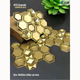 Champagne Gold 23 Emerald (50cm x 50cm) 3D PVC Wall Panel