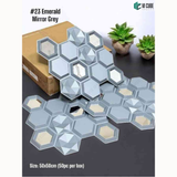 Grey Mirror 23 Emerald (50cm x 50cm) 3D PVC Wall Panel