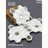 White Mirror 23 Emerald (50cm x 50cm) 3D PVC Wall Panel