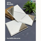 White Mirror 22 Fin (50cm x 50cm) 3D PVC Wall Panel