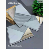 Grey Mirror 22 Fin (50cm x 50cm) 3D PVC Wall Panel