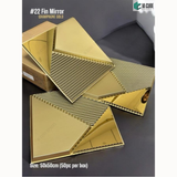 Champagne Gold Mirror 22 Fin (50cm x 50cm) 3D PVC Wall Panel