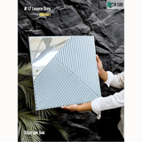 Grey Mirror 17 Louver (50cm x 50cm) 3D PVC Wall Panel