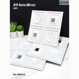 White Mirror 24 Dome (50cm x 50cm) 3D PVC Wall Panel