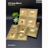 Champagne Gold Mirror 24 Dome (50cm x 50cm) 3D PVC Wall Panel