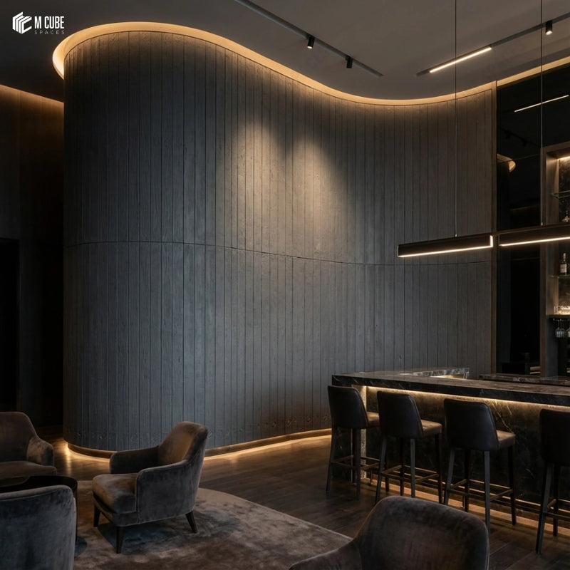 Statement Flexistone Wall for an Intimate Hospitality Lounge