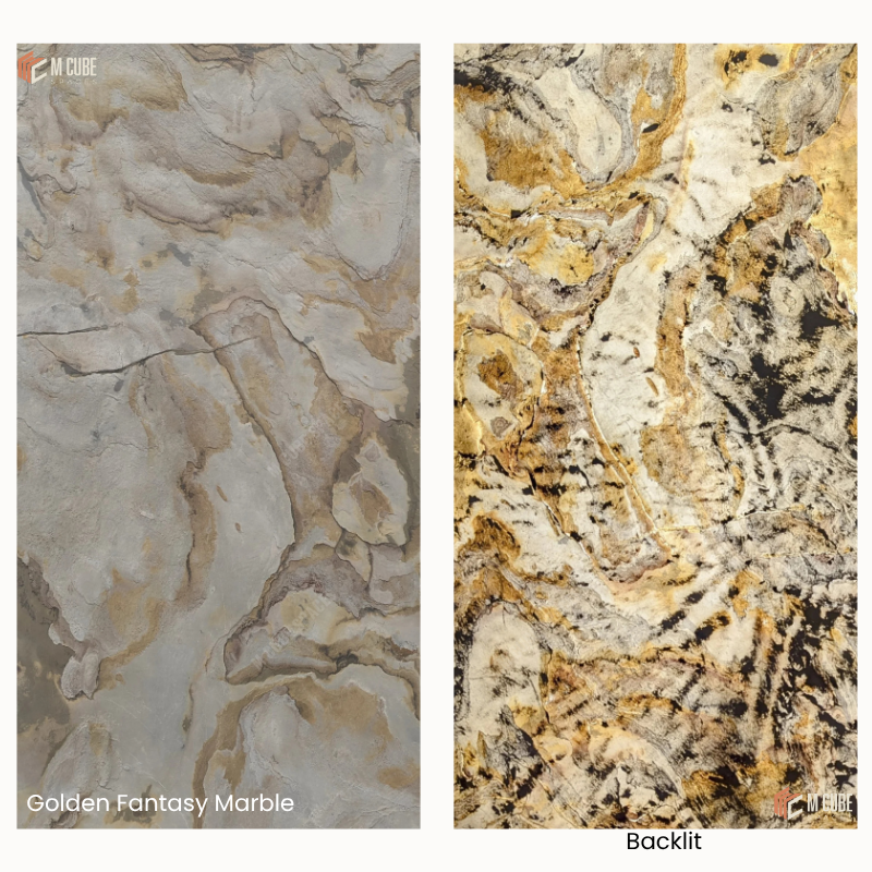 Translucent Stone Veneer - Golden Fantasy Marble – M Cube Spaces