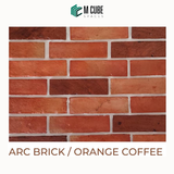 Archaized Brick Cladding – Orange Coffee – 2.4 x 8.3 in – 10-13mm