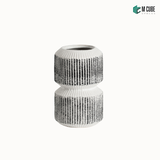 White Abstract Textured Vase – Small