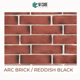 Archaized Brick Cladding – Reddish Black – 2.4 x 8.3 in – 10-13mm