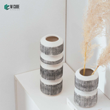White Abstract Textured Vase – Small