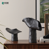 Black Abstract Textured Vase – Big
