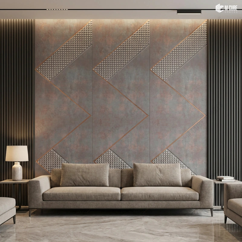 Minimal Rockblend Statement Wall for Living Spaces
