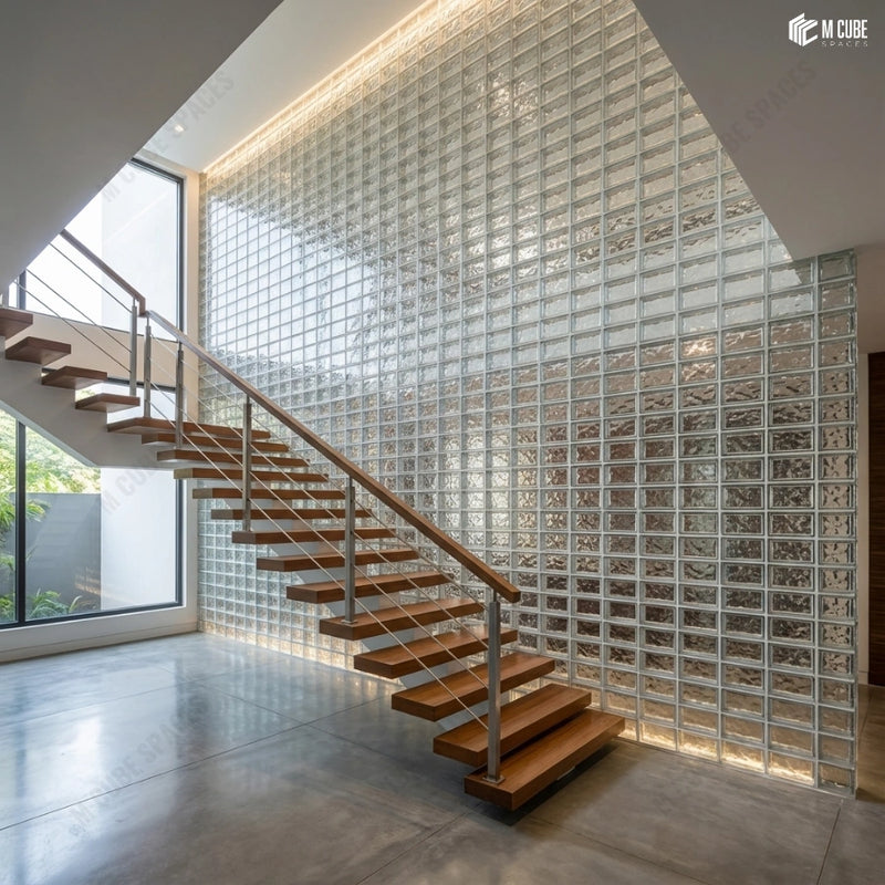 Architectural Glass Brick Partition & Feature Wall