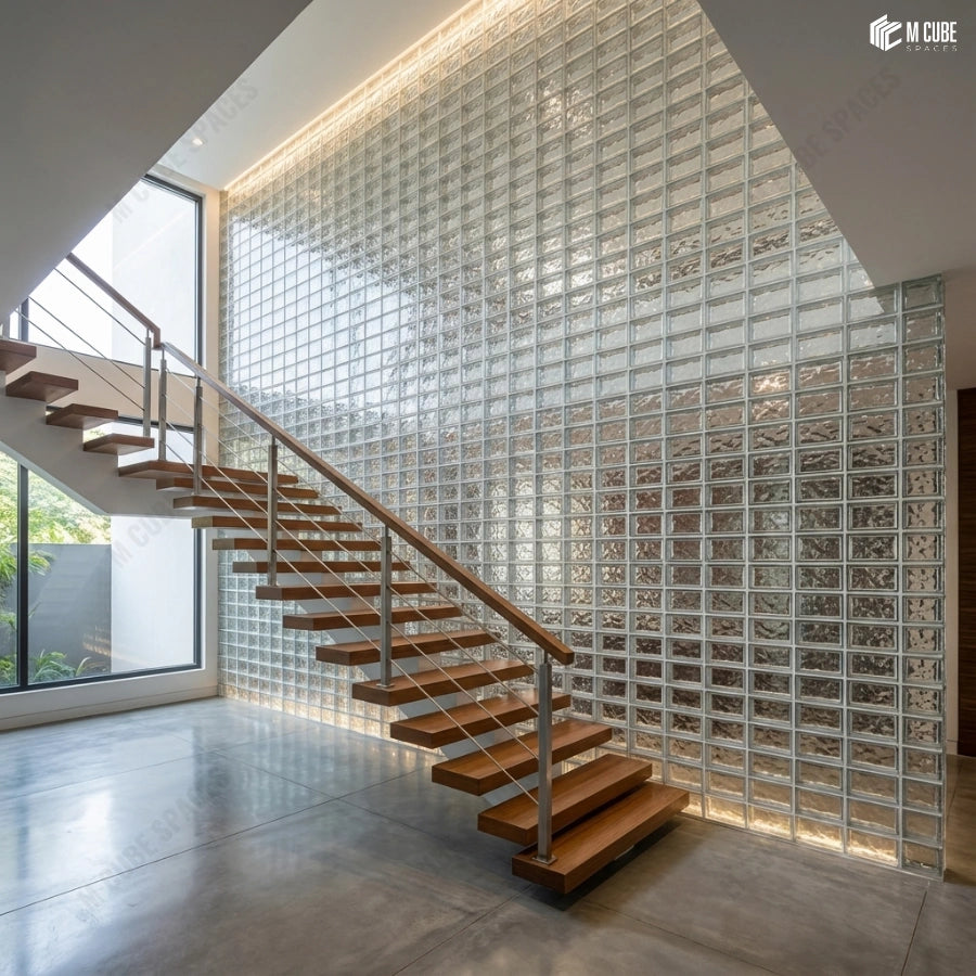 Architectural Glass Brick Partition & Feature Wall - Living inspiration