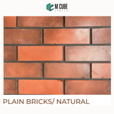 Plain Brick Cladding – Natural – 9 x 3 in – 12mm
