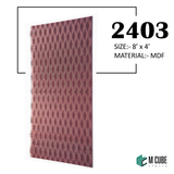 3D Parametric MDF/HDF Wall Panel – 8 ft x 4 ft | 2403