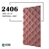 3D Parametric MDF/HDF Wall Panel – 8 ft x 4 ft | 2406