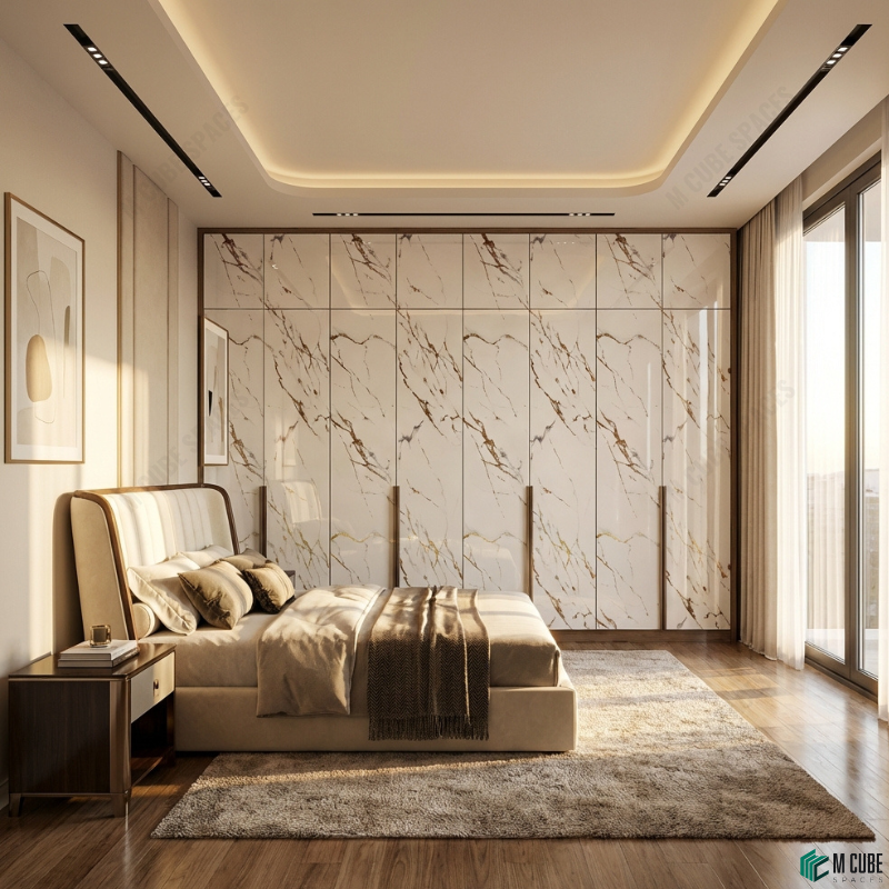 Marble Finish Wardrobe Bedroom