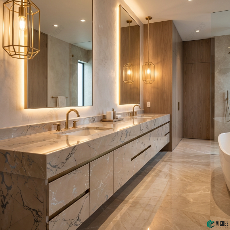 Luxury Marble Acrylic Vanity Bathroom