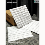 White 03 Brick (50cm x 50cm) 3D PVC Wall Panel