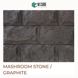 Mushroom Stone Cladding – Graphite – 11 x 5 in – 20mm