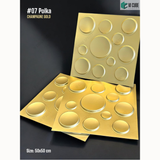 Champagne Gold 07 Polka (50cm x 50cm) 3D PVC Wall Panel