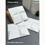 White 04 Mosaic (50cm x 50cm) 3D PVC Wall Panel
