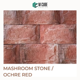 Mushroom Stone Cladding – Ochre Red – 11 x 5 in – 20mm