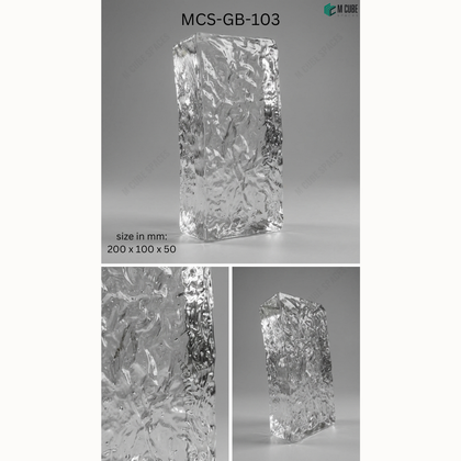 MCS-GB-103 Decorative Glass Brick for Light Diffusing Walls and Partitions