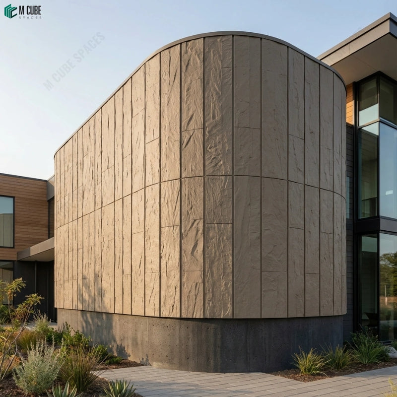 Contemporary Commercial Facade Designed with Flexistone Cladding