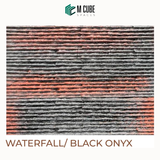 Waterfall Stone Cladding – Black Onyx – 22 x 5 in – 25mm