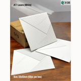 White 17 Louver (50cm x 50cm) 3D PVC Wall Panel