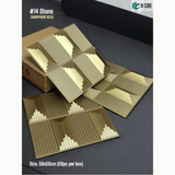 Champagne Gold 14 Stone (50cm x 50cm) 3D PVC Wall Panel