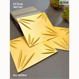 Matt Gold 12 Stroke (50cm x 50cm) 3D PVC Wall Panel