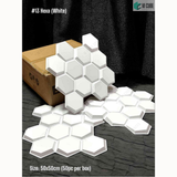 White 13 Hexa (50cm x 50cm) 3D PVC Wall Panel